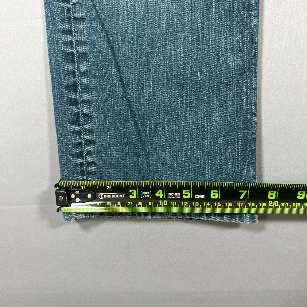 Levi's 514 Straight Fit Cropped Jeans Mens 34x29 Blue Denim Mid Rise Medium Wash